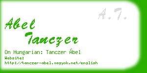 abel tanczer business card