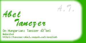 abel tanczer business card